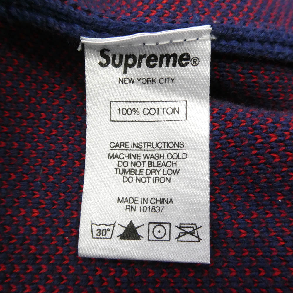 Supreme シュプリーム 18AW Logo Repeat Sweater ロゴリピート ニット セーター ブルー系 レッド系 M【中古】