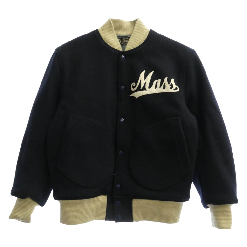 WHITESVILLE ホワイツビル WV15387 WOOL MELTON AWARD JACKET HERITAGE ウール メルトン アワード ジャケット スタジャン ダークネイビー系 40【中古】