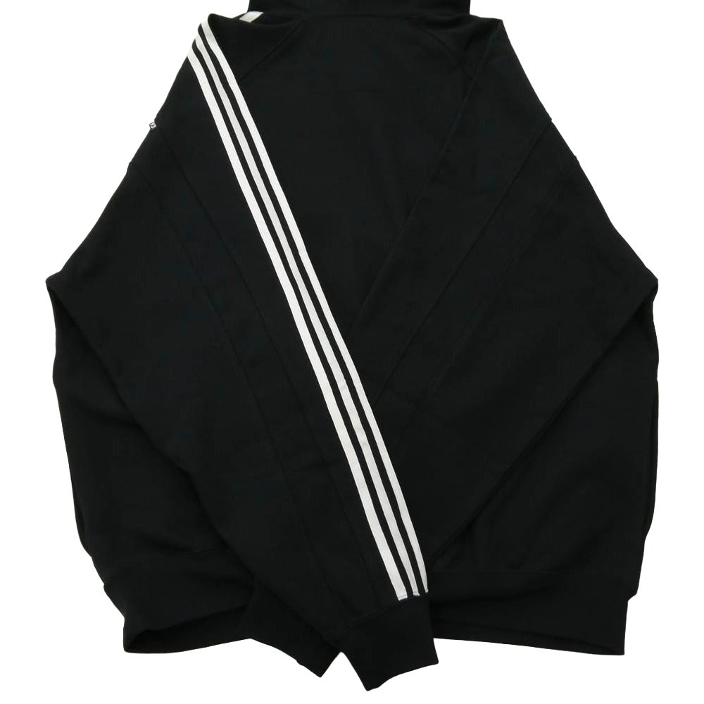 Y-3 Yohji Yamamoto ワイスリー ヨウジヤマモト 25SS JN7131-5-104 U CUTLINE HOODI 3 ストライプ スウェット プルオーバー パーカー フーディー ブラック系 L【新古品】【未使用】【中古】