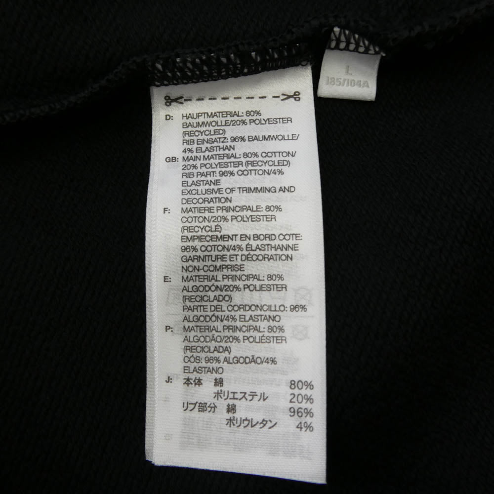 Y-3 Yohji Yamamoto ワイスリー ヨウジヤマモト 25SS JN7131-5-104 U CUTLINE HOODI 3 ストライプ スウェット プルオーバー パーカー フーディー ブラック系 L【新古品】【未使用】【中古】
