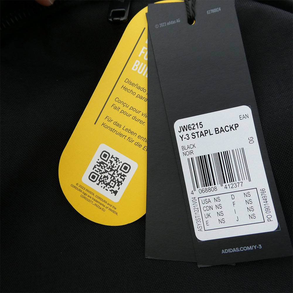 Y-3 Yohji Yamamoto ワイスリー ヨウジヤマモト 26SS JW6215 STAPLE BACKPACK バックパック ロゴ ナイロン リュック ブラック系 NS【新古品】【未使用】【中古】