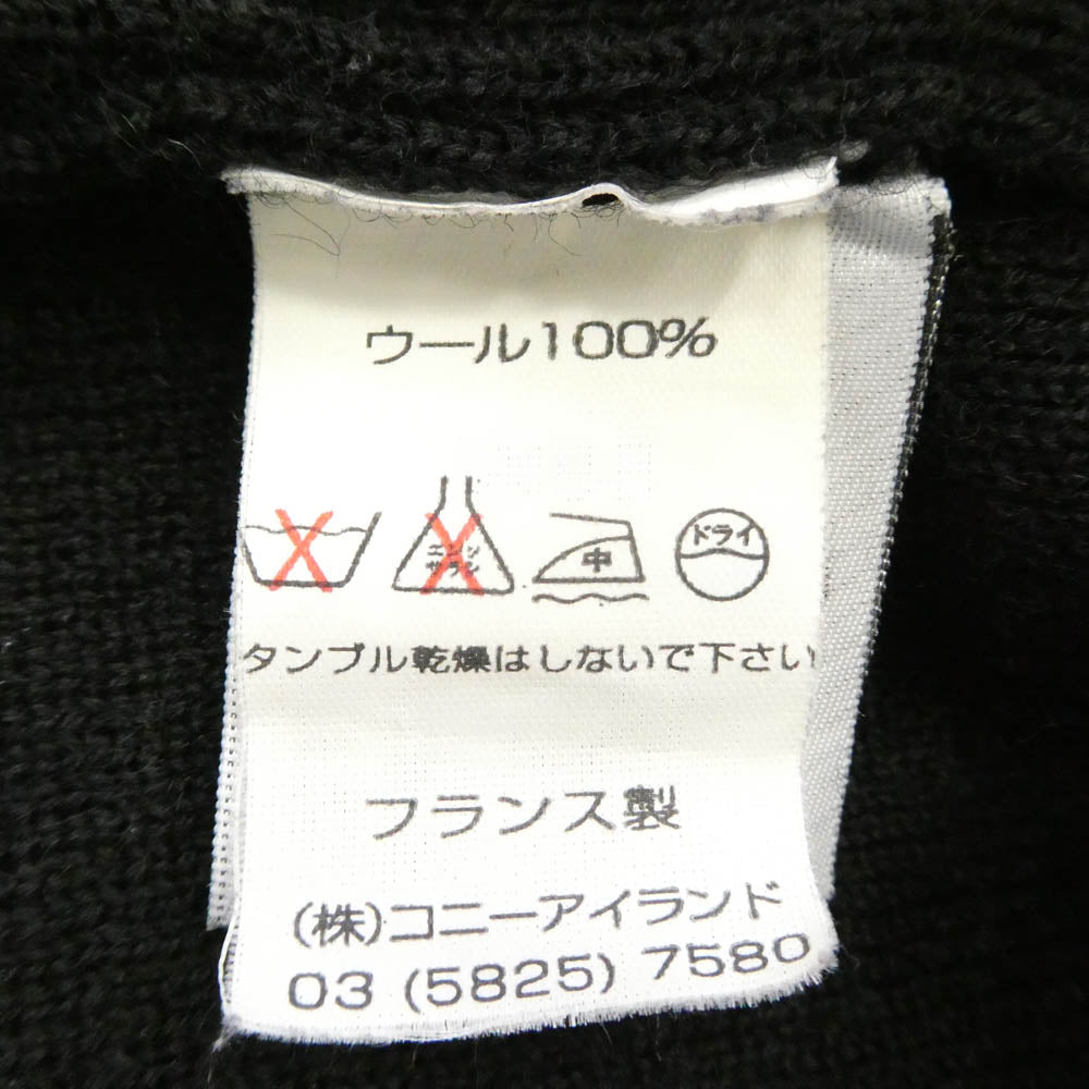 SAINT JAMES セントジェームス フランス製 ショルダーボタン ウール ニット セーター ブラック系 XS【中古】