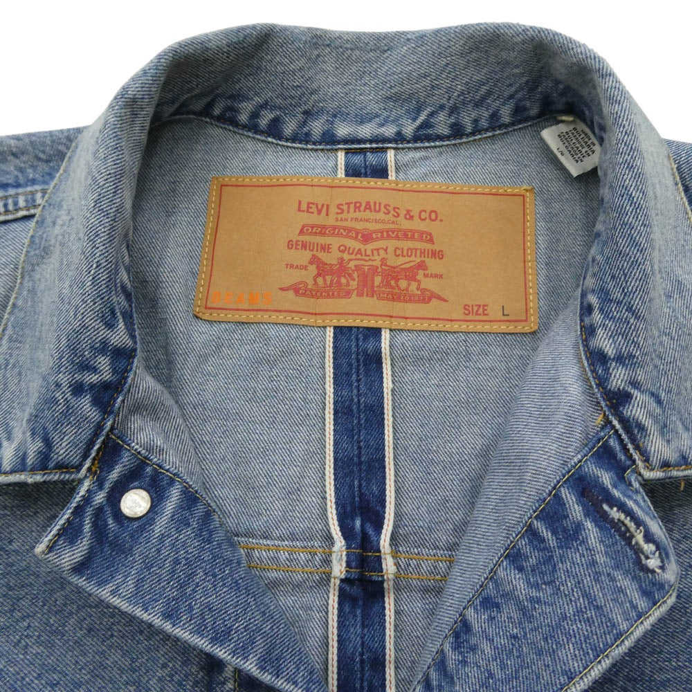 Levi's リーバイス 22SS PC9-A2265-0000 BEAMS別注 SUPER WIDE TRUCKER スーパーワイド デニム トラッカー ジャケット ブルー系 L【中古】