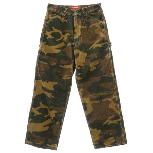 Supreme シュプリーム 25AW Wide Wale Corduroy Painter Pant Woodland Camo ワイドウェイル コーデュロイ ペインターパンツ ウッドランド カモ マルチカラー系 ブラウン系 34【美品】【中古】