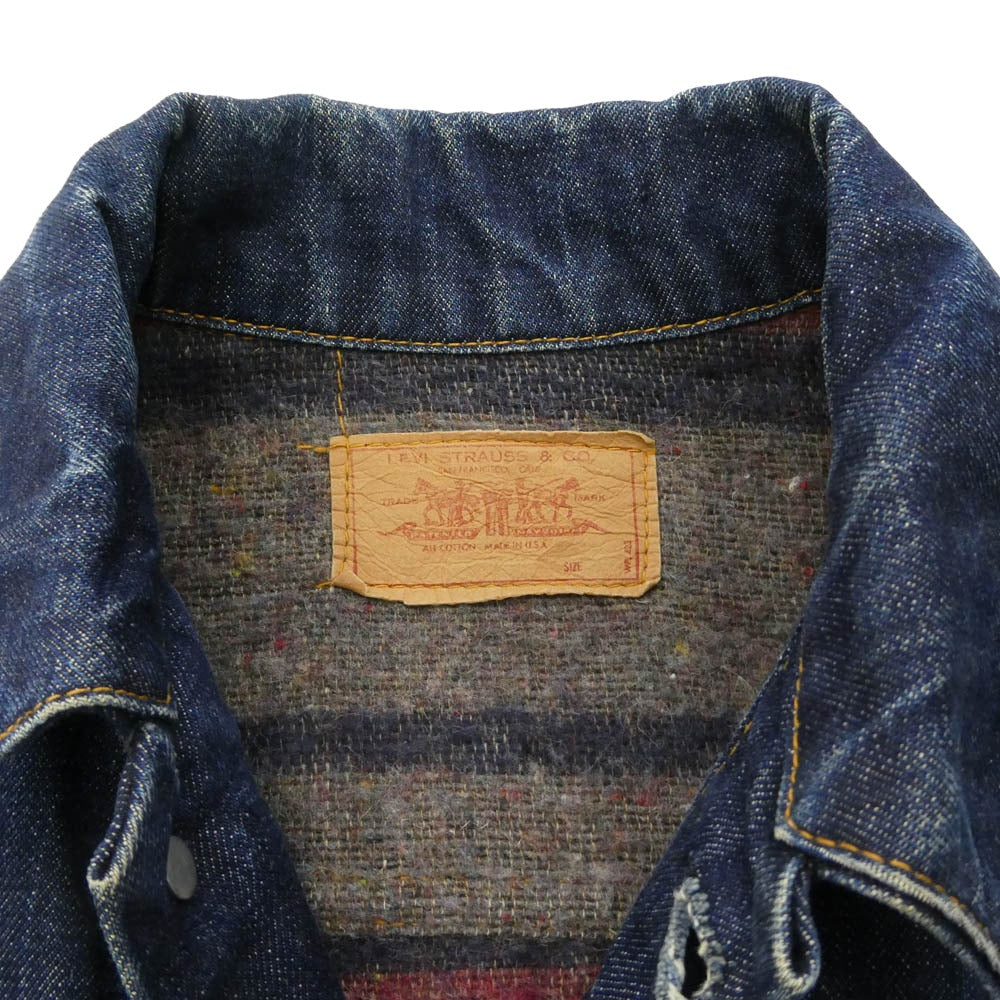 Levi's リーバイス 70s 70505-0317 4th BIG E ブランケット付き ケアタグ トロイタグ デニム ジャケット インディゴブルー系【中古】