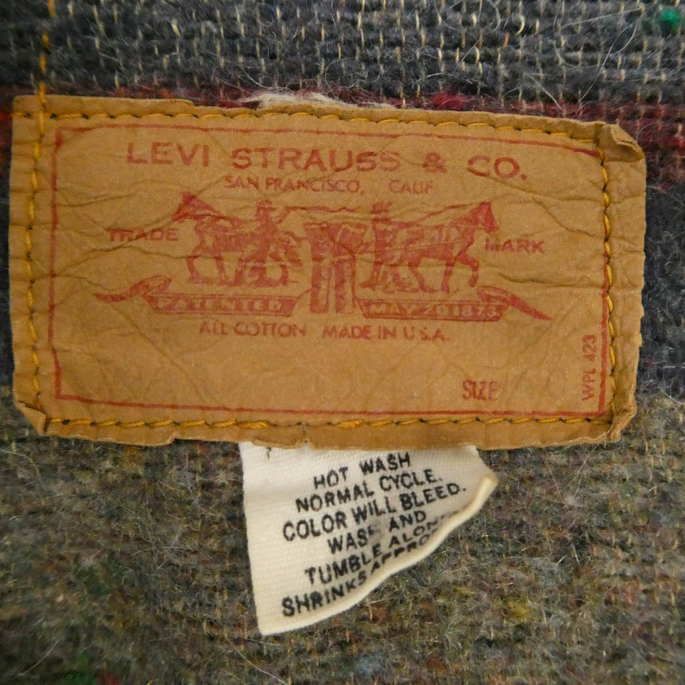 Levi's リーバイス 70s 70505-0317 4th BIG E ブランケット付き ケアタグ デニム ジャケット インディゴブルー系 サイズ表記無し【中古】