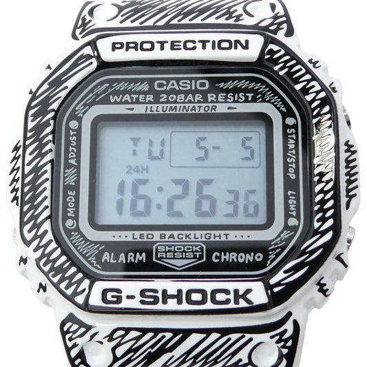 G-SHOCK ジーショック DW-5600JV-7JR x Joshua Vides ジョシュア・ヴィーダス DW-5600 腕時計 ウォッチ ホワイト系 ブラック系【極上美品】【中古】