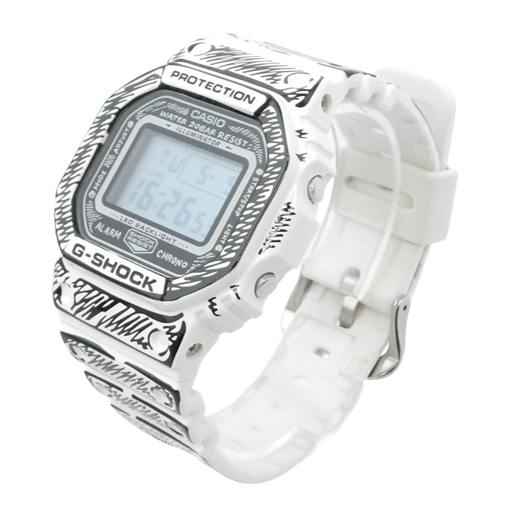 G-SHOCK ジーショック DW-5600JV-7JR x Joshua Vides ジョシュア・ヴィーダス DW-5600 腕時計 ウォッチ ホワイト系 ブラック系【極上美品】【中古】