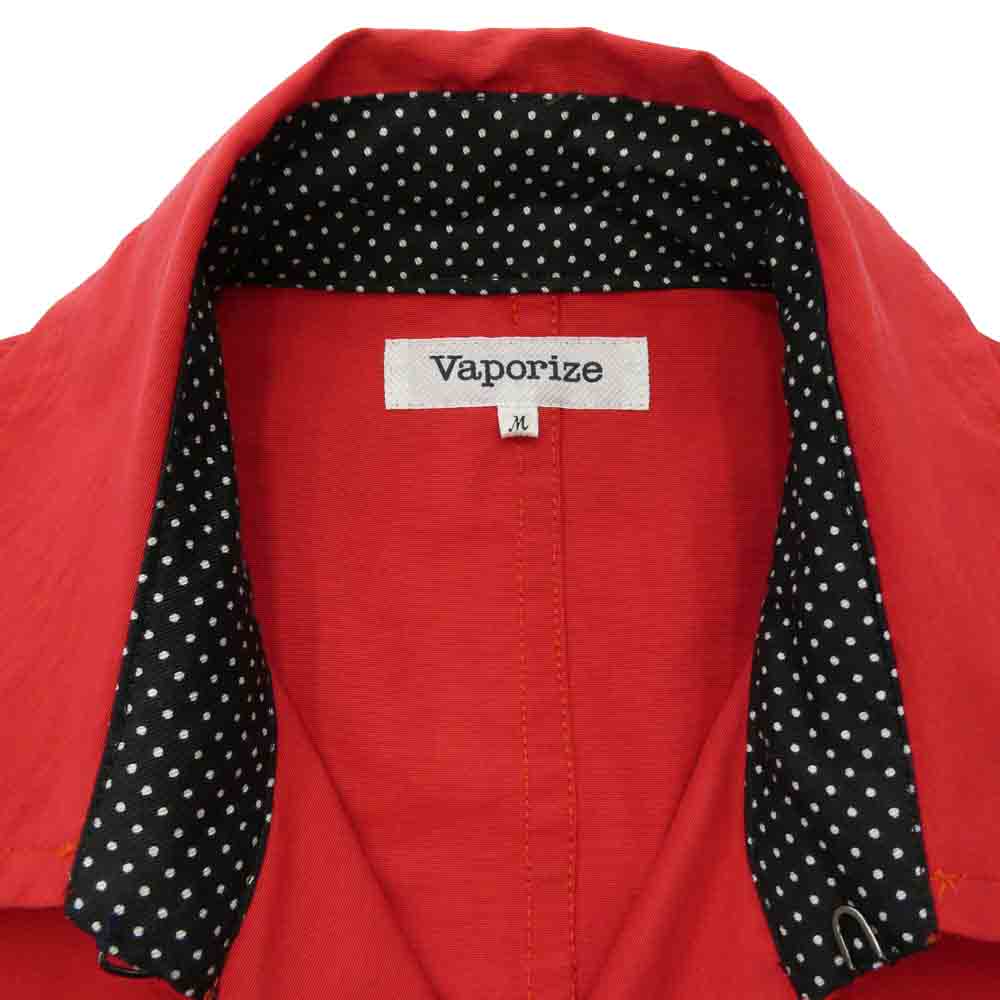 Vaporize ヴェイパライズ VR-J-28 ロングコート ダブルブレスト トレンチコート ドット レッド系 M【中古】
