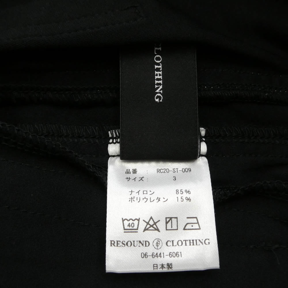 リサウンド クロージング RC20-ST-009 Johnson LINE NYLON PT サイドライン ナイロン スリム イージーパンツ ブラック系 3【中古】
