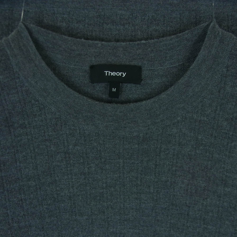 theory セオリー 02-8103002-020-904 ウール クルーネック ニット セーター 中国製 グレー系 M【中古】