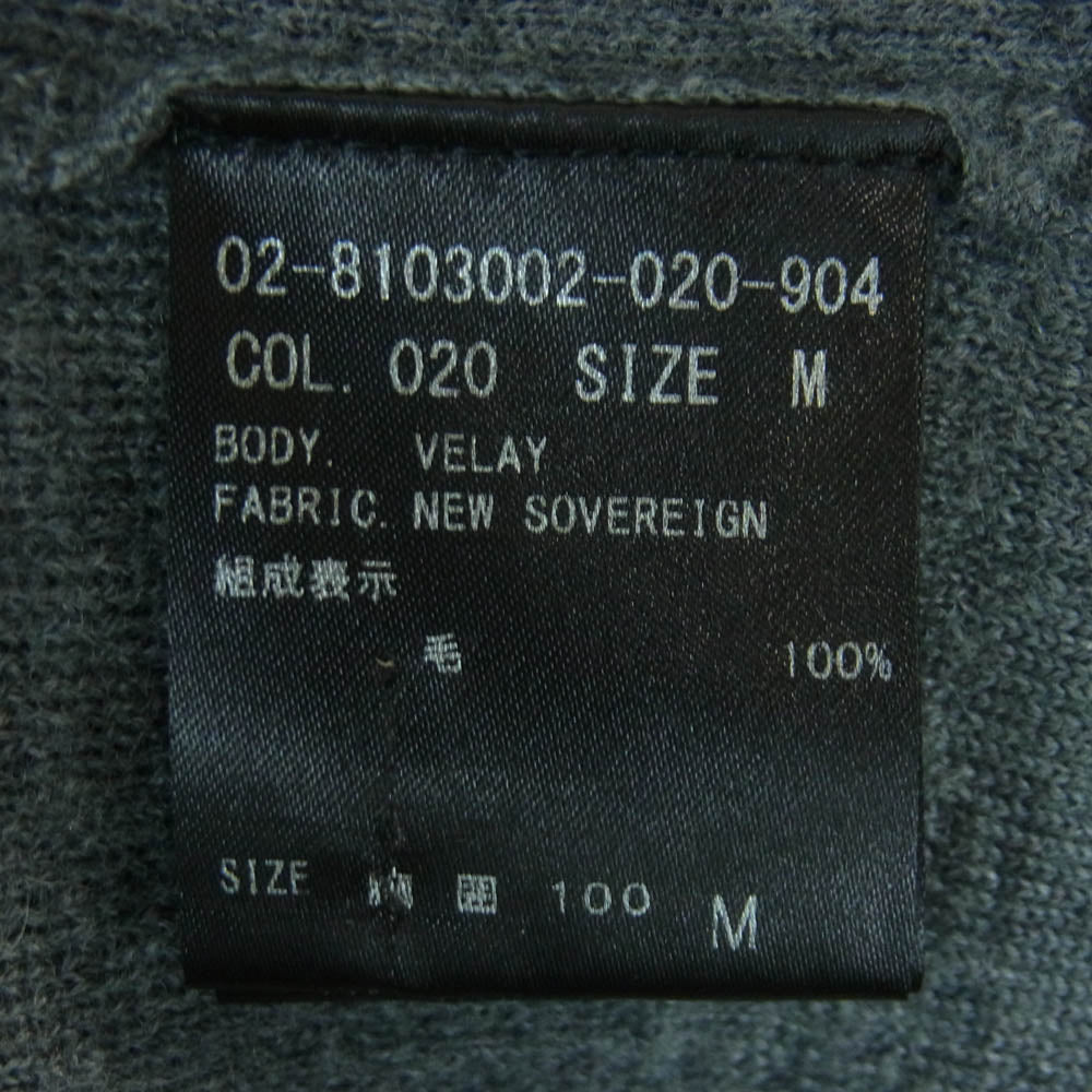 theory セオリー 02-8103002-020-904 ウール クルーネック ニット セーター 中国製 グレー系 M【中古】