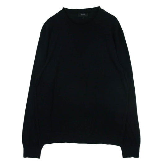 theory セオリー 21AW RSL-FA21-01 ウール クルーネック ニット セーター 中国製 ダークネイビー系 L【中古】