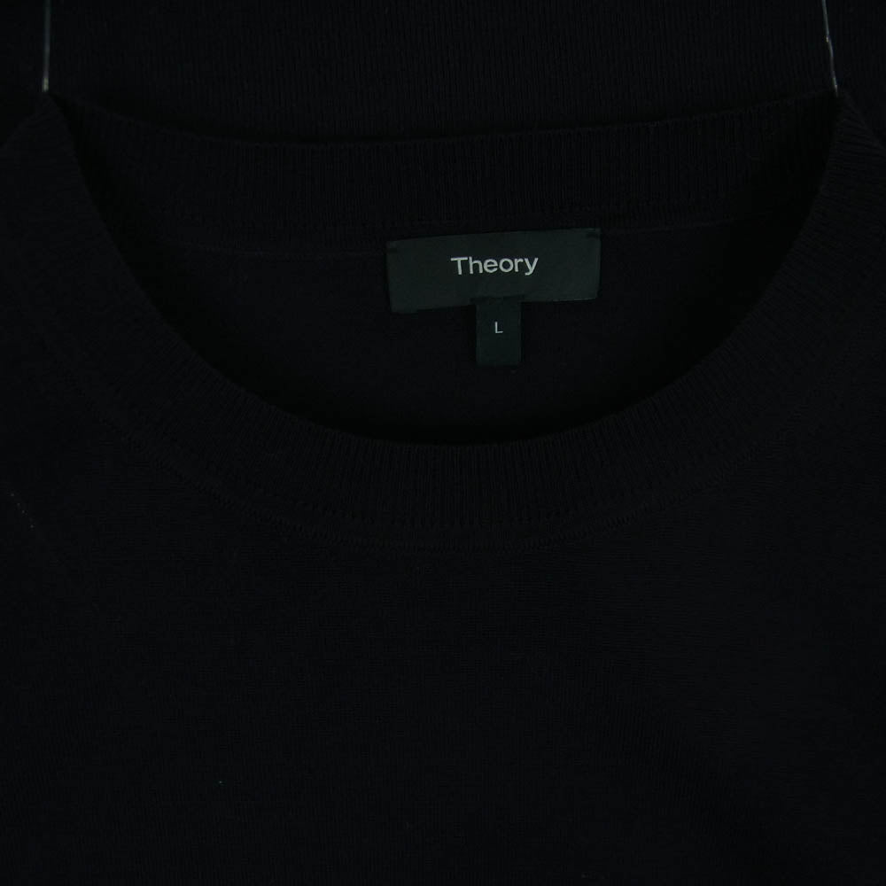theory セオリー 21AW RSL-FA21-01 ウール クルーネック ニット セーター 中国製 ダークネイビー系 L【中古】