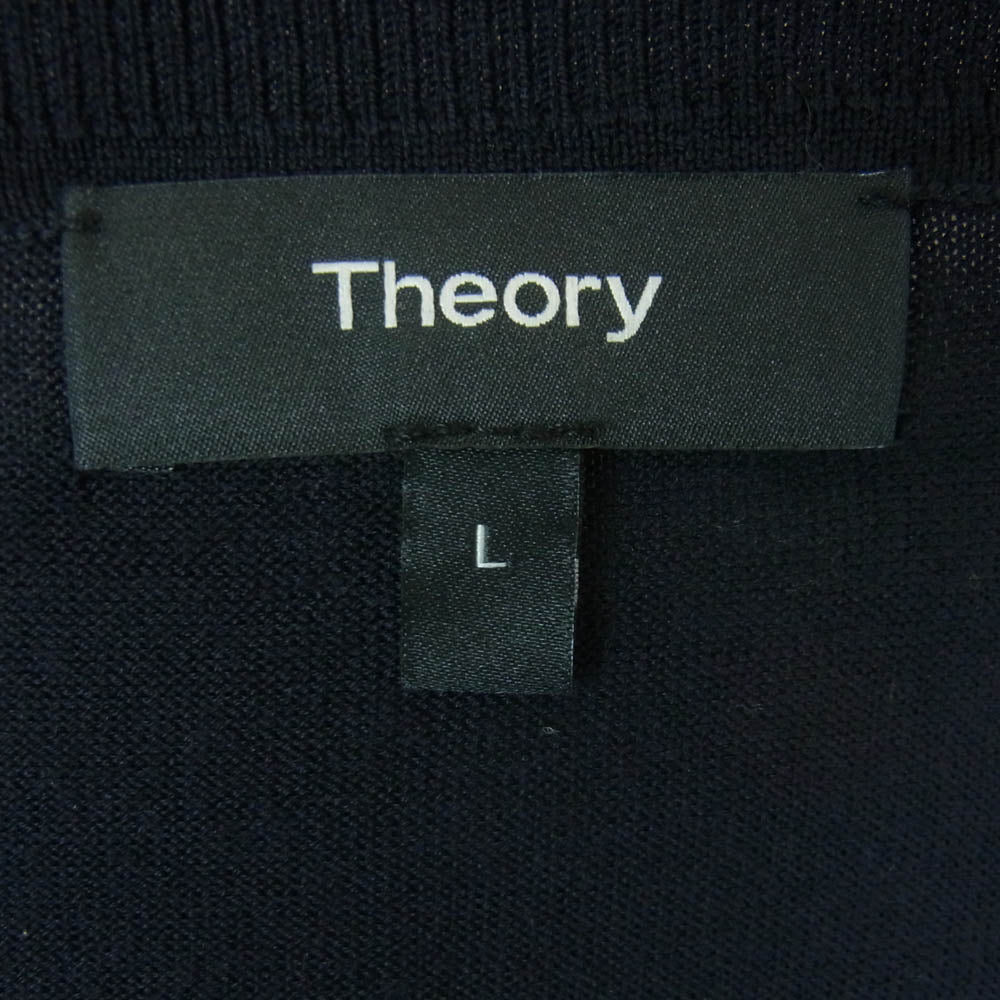 theory セオリー 21AW RSL-FA21-01 ウール クルーネック ニット セーター 中国製 ダークネイビー系 L【中古】