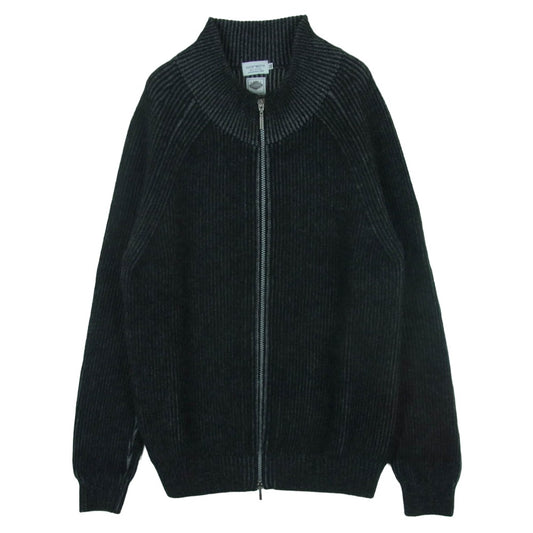 コルシーニ バイ ジム 24502300 カシミヤ100％ ダブルジップアップ ニット ジャケット ブラック系 グレー系 LL【中古】