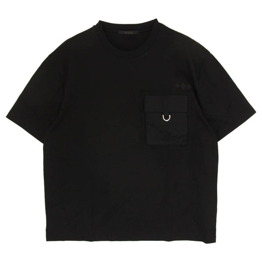 TATRAS タトラス MTLA24S8008-M VENTO 素材切替 ポケット Tシャツ 半袖カットソー ブラック系 2【中古】