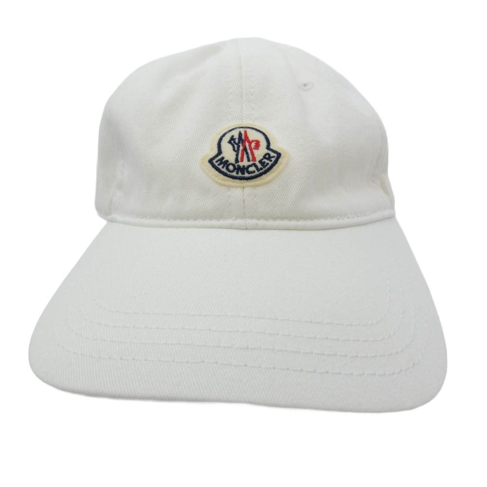 MONCLER モンクレール F10913B70600 V0090 モンクレールジャパンタグ BERRETO BASEBALL ワッペン付 ベースボール キャップ 帽子 ホワイト ホワイト系【中古】