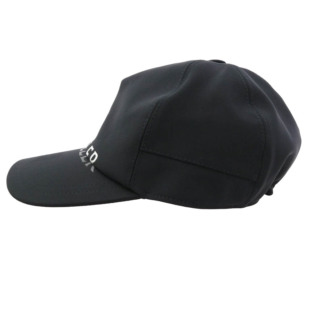 MONCLER モンクレール F20913B72900 539AX モンクレールジャパンタグ BERRETO BASEBALL ロゴプリント ナイロン ベースボール キャップ 帽子 ブラック系【中古】