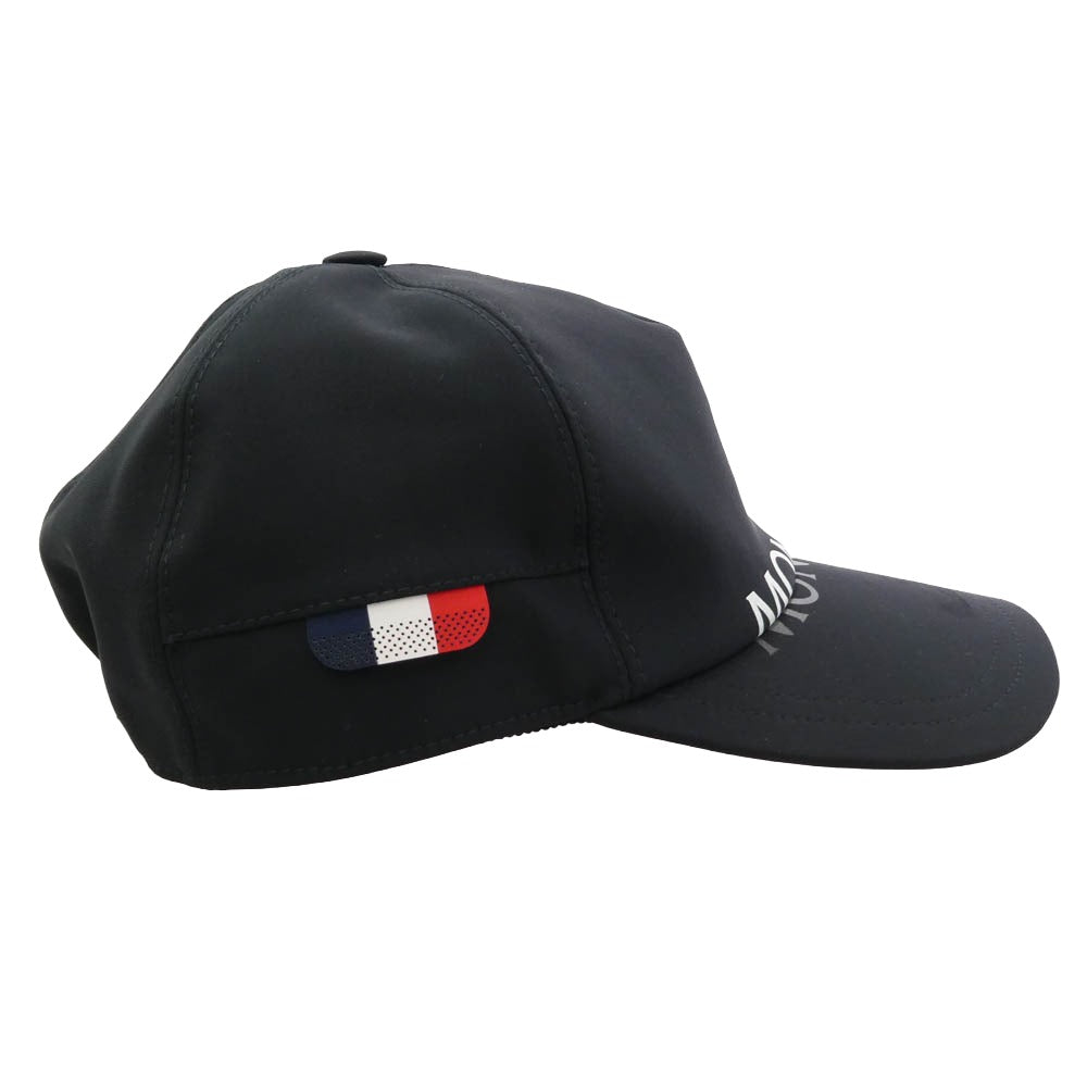 MONCLER モンクレール F20913B72900 539AX モンクレールジャパンタグ BERRETO BASEBALL ロゴプリント ナイロン ベースボール キャップ 帽子 ブラック系【中古】