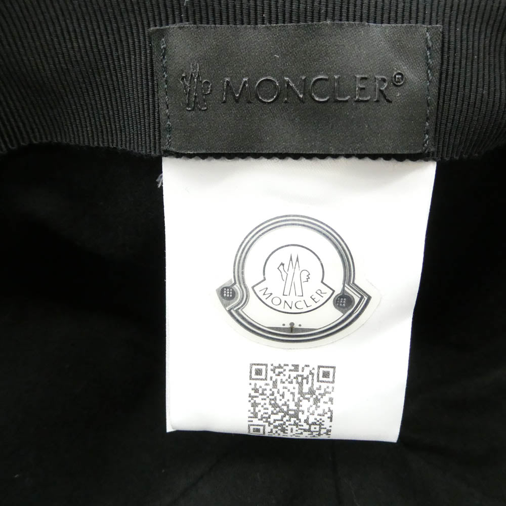 MONCLER モンクレール F20913B72900 539AX モンクレールジャパンタグ BERRETO BASEBALL ロゴプリント ナイロン ベースボール キャップ 帽子 ブラック系【中古】