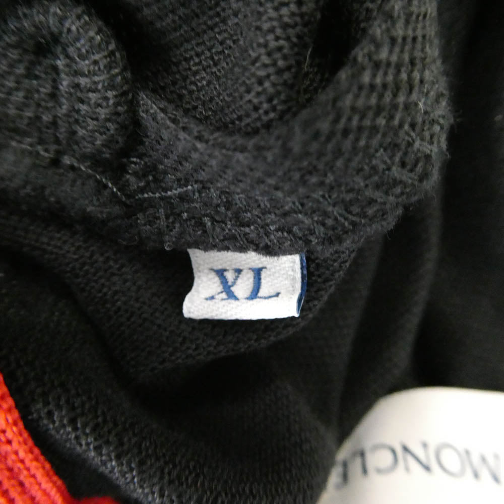 MONCLER モンクレール F20918B70100 84556 モンクレールジャパンタグ MAGLIA POLO MANICA LUNGA ワッペン付 長袖 ポロシャツ ブラック系 XL【中古】