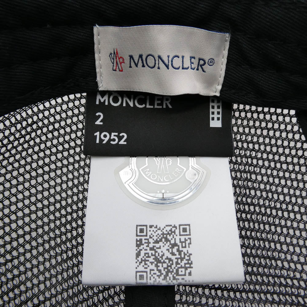 MONCLER モンクレール F20923B71400 54AMN GENIUS 2 ジーニアス モンクレールジャパンタグ BERRETO BASEBALL メッシュ ベースボール キャップ 帽子 ブラック系【中古】
