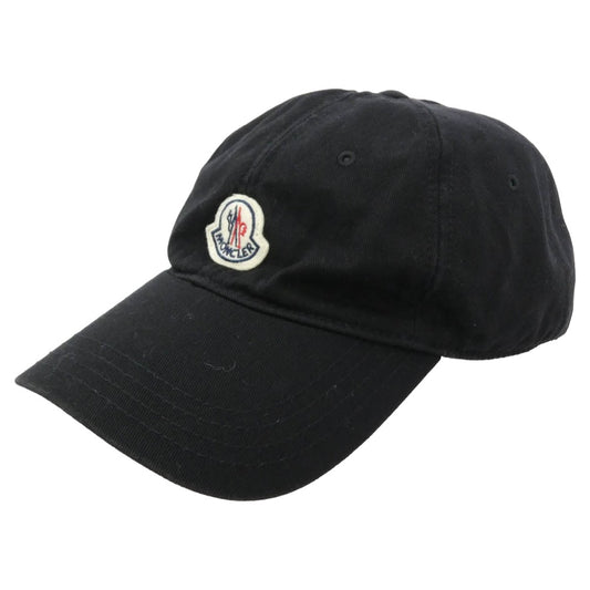 MONCLER モンクレール F10913B70600 V0090 モンクレールジャパンタグ BERRETO BASEBALL ワッペン付 ベースボール キャップ 帽子 ブラック ブラック系【中古】