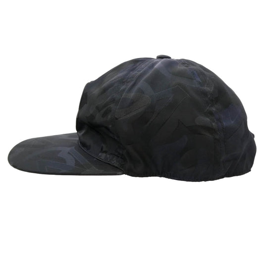 MONCLER モンクレール G10913B77200 53A6Y モンクレールジャパンタグ BERRETO BASEBALL 総柄 ラバーワッペン付 ベースボールキャップ 帽子 ブラック系【中古】