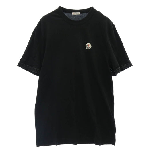 MONCLER モンクレール 21AW G20918C00026 8390T モンクレールジャパンタグ MAGLIA T-SHIRT ラームラバーロゴ ワッペン付 Tシャツ 半袖カットソー ブラック系 L【中古】