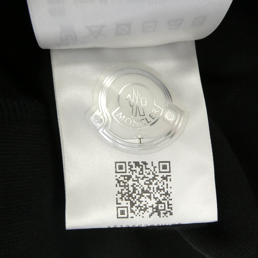 MONCLER モンクレール I10918G00037 899W4 モンクレールジャパンタグ MAGLIA GIROCOLLO ラバーロゴ付 フロントロゴプリント スウェット トレーナー ブラック系 L【中古】