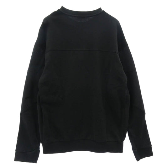 MONCLER モンクレール H10918G0002 809KR モンクレールジャパンタグ MAGLIA GIROCOLLO ラバーワッペン付 メッシュ切替 スウェット トレーナー ブラック系 L【中古】