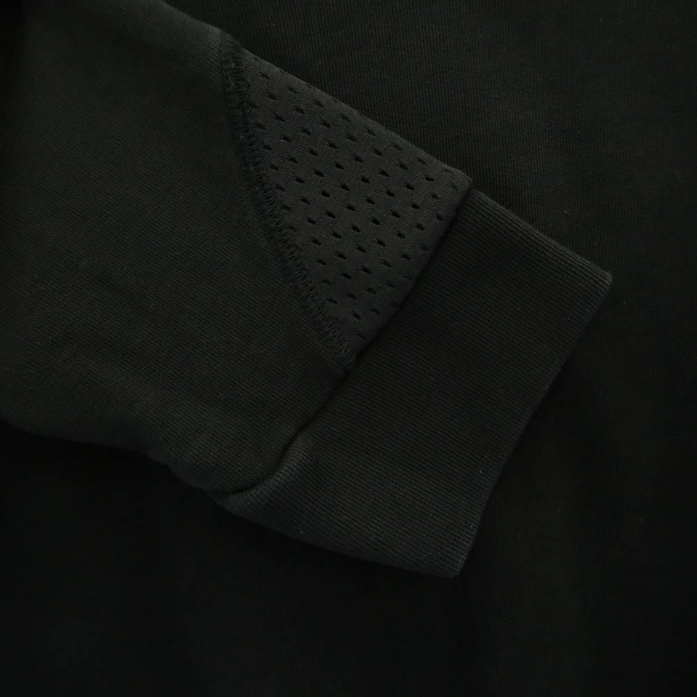 MONCLER モンクレール H10918G0002 809KR モンクレールジャパンタグ MAGLIA GIROCOLLO ラバーワッペン付 メッシュ切替 スウェット トレーナー ブラック系 L【中古】