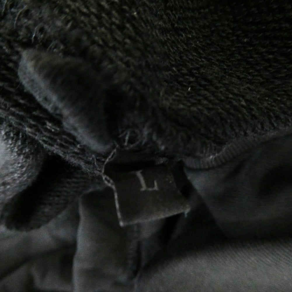 MONCLER モンクレール H10918G0002 809KR モンクレールジャパンタグ MAGLIA GIROCOLLO ラバーワッペン付 メッシュ切替 スウェット トレーナー ブラック系 L【中古】