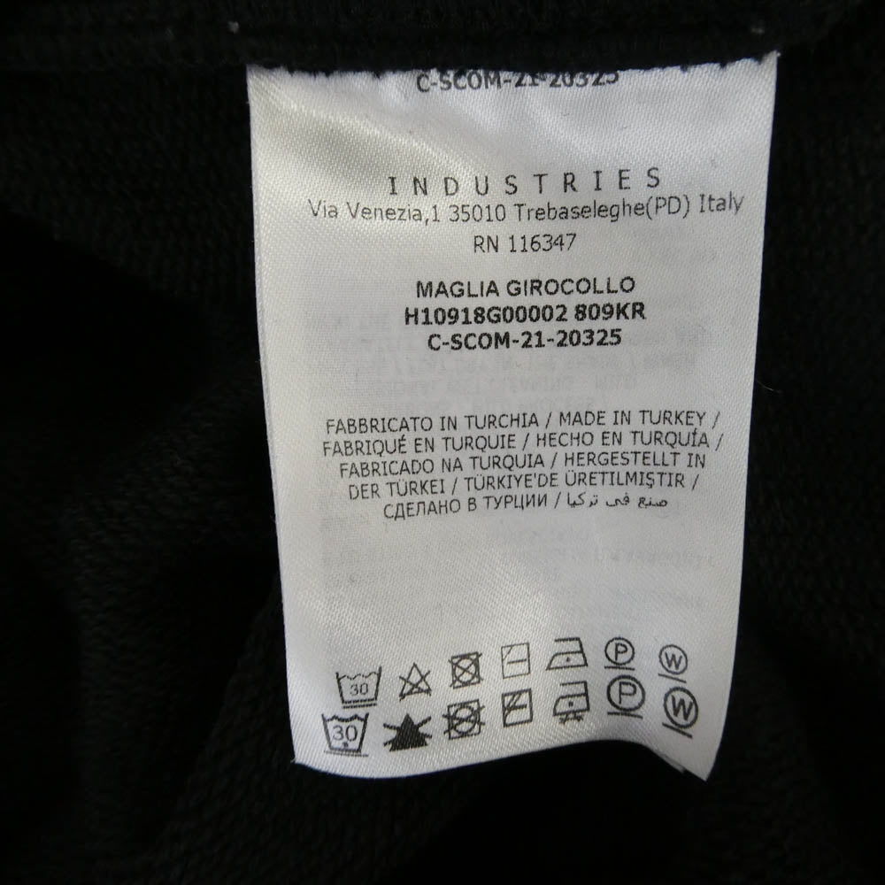 MONCLER モンクレール H10918G0002 809KR モンクレールジャパンタグ MAGLIA GIROCOLLO ラバーワッペン付 メッシュ切替 スウェット トレーナー ブラック系 L【中古】