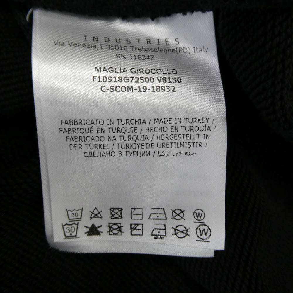 MONCLER モンクレール F10918G72500 V8130 モンクレールジャパンタグ MAGLIA GIROCOLLO ラバーワッペン付 フロントジップポケット スウェット トレーナー ブラック系 L【中古】