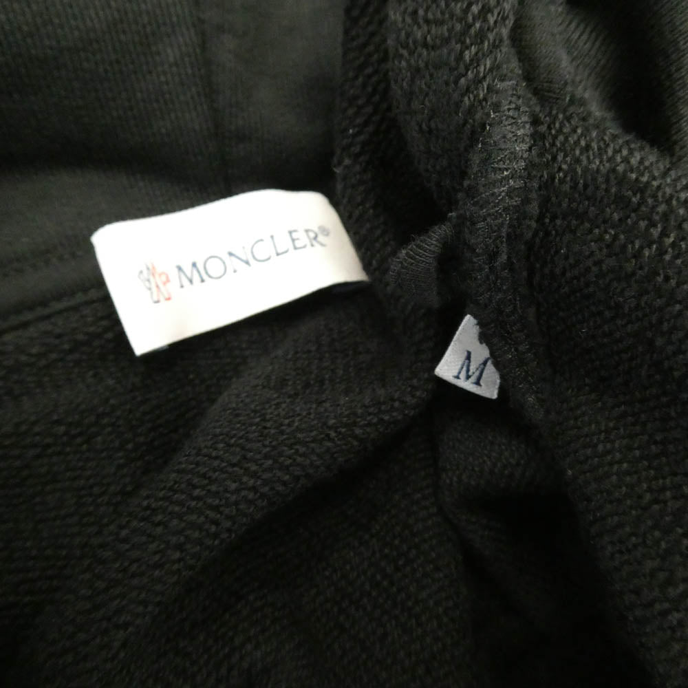 MONCLER モンクレール 22AW H20918G00038 809KR モンクレールジャパンタグ HOODIE ワッペン付 ダックプリント プルオーバーパーカー ブラック ブラック系 M【中古】