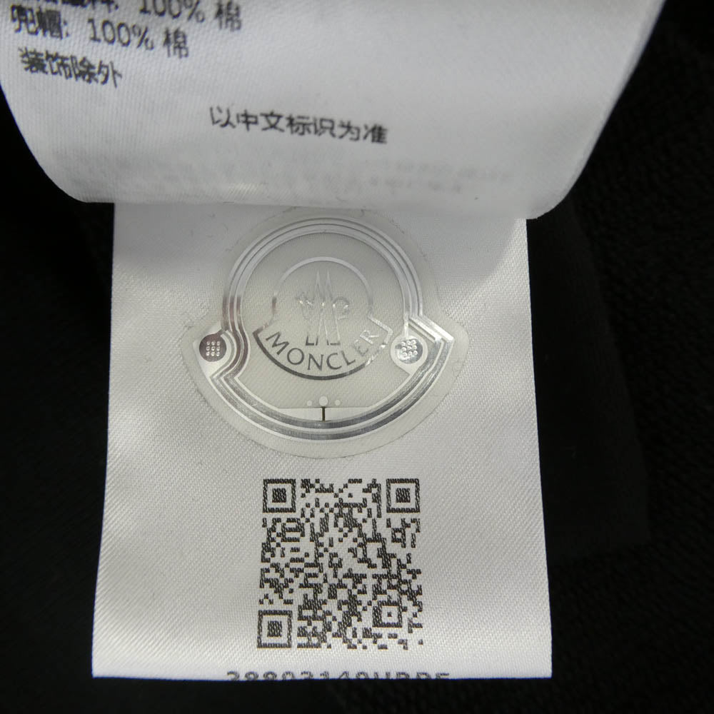MONCLER モンクレール 22AW H20918G00038 809KR モンクレールジャパンタグ HOODIE ワッペン付 ダックプリント プルオーバーパーカー ブラック ブラック系 M【中古】