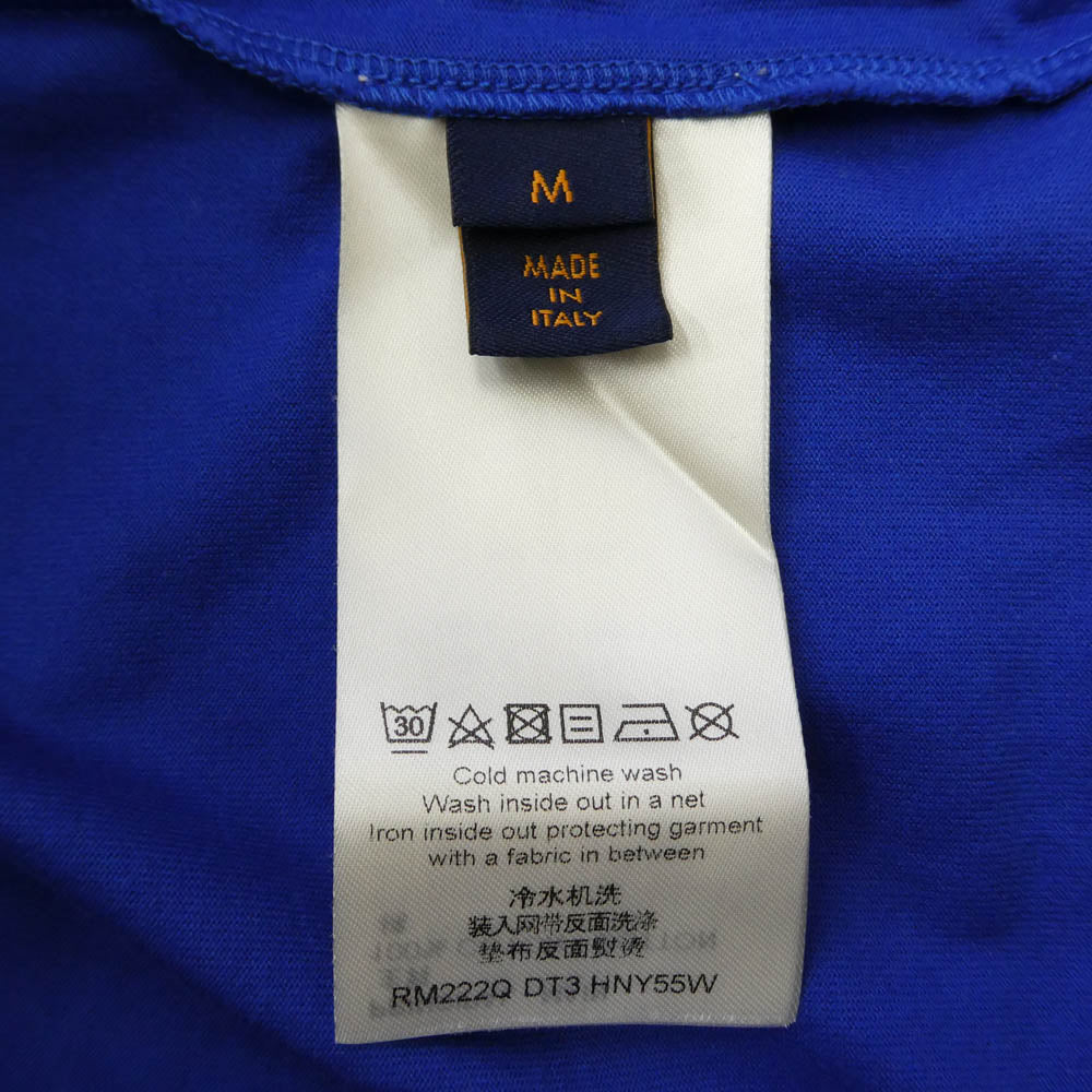 LOUIS VUITTON ルイ・ヴィトン 22AW RM222Q DT3 HNY55W インサイドアウト エンボス LVロゴ Tシャツ 半袖カットソー ブルー ブルー系 M【中古】