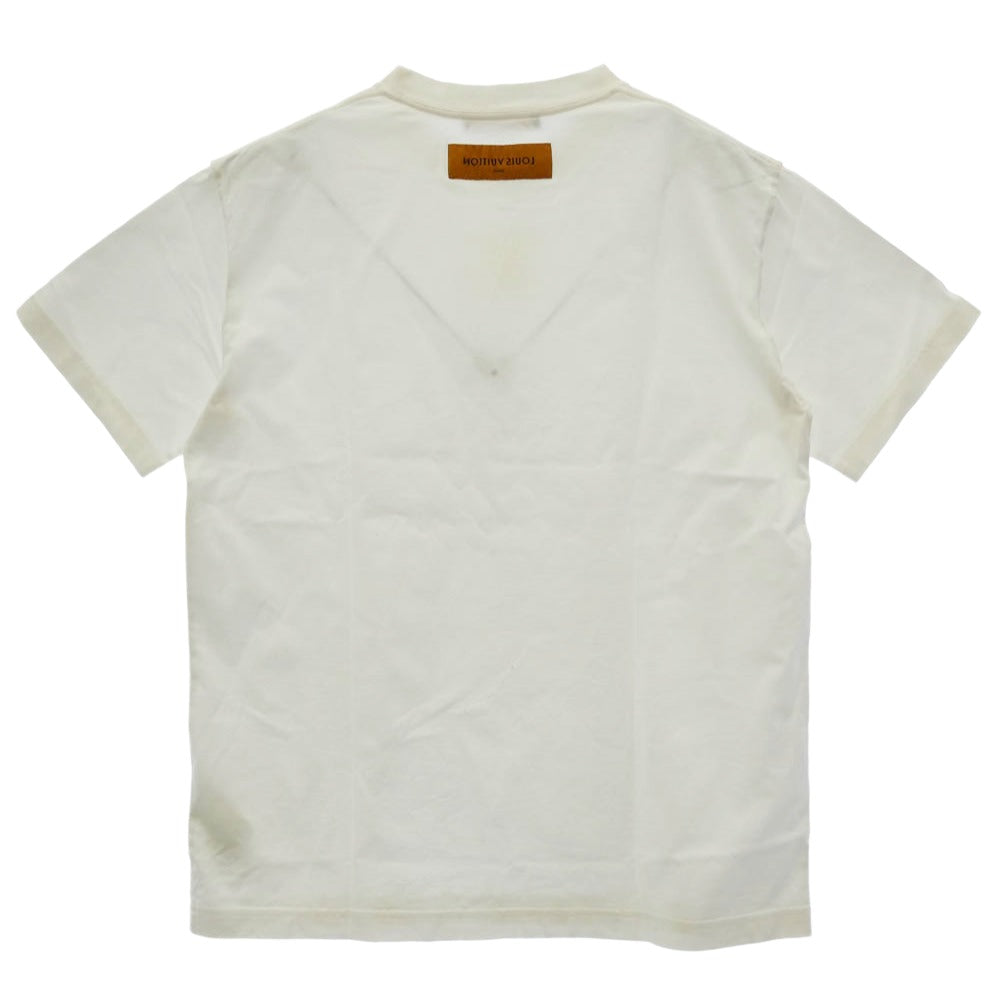 LOUIS VUITTON ルイ・ヴィトン 22AW RM222Q DT3 HNY55W インサイドアウト エンボス LVロゴ Tシャツ 半袖カットソー ホワイト ホワイト系 M【中古】