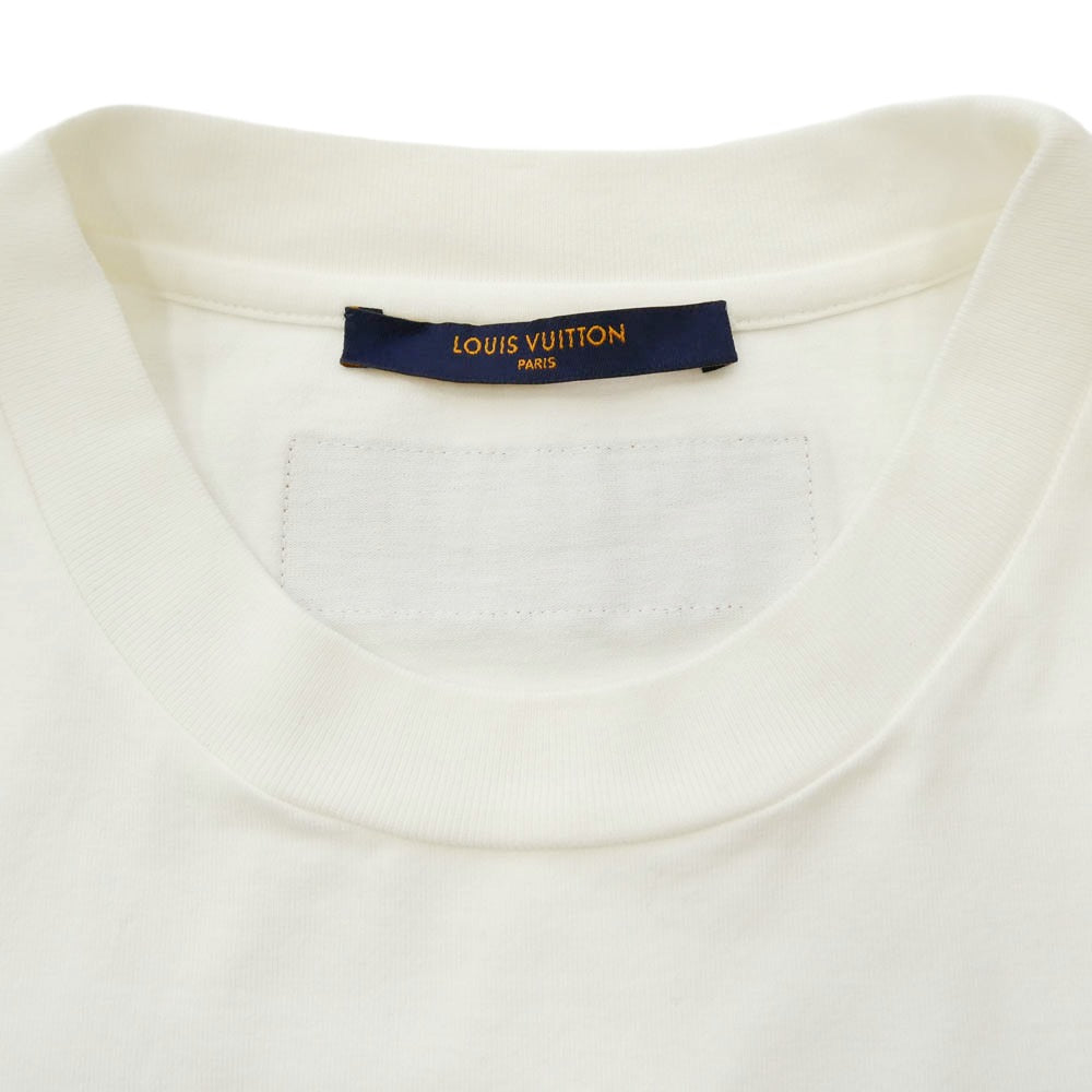 LOUIS VUITTON ルイ・ヴィトン 22AW RM222Q DT3 HNY55W インサイドアウト エンボス LVロゴ Tシャツ 半袖カットソー ホワイト ホワイト系 M【中古】