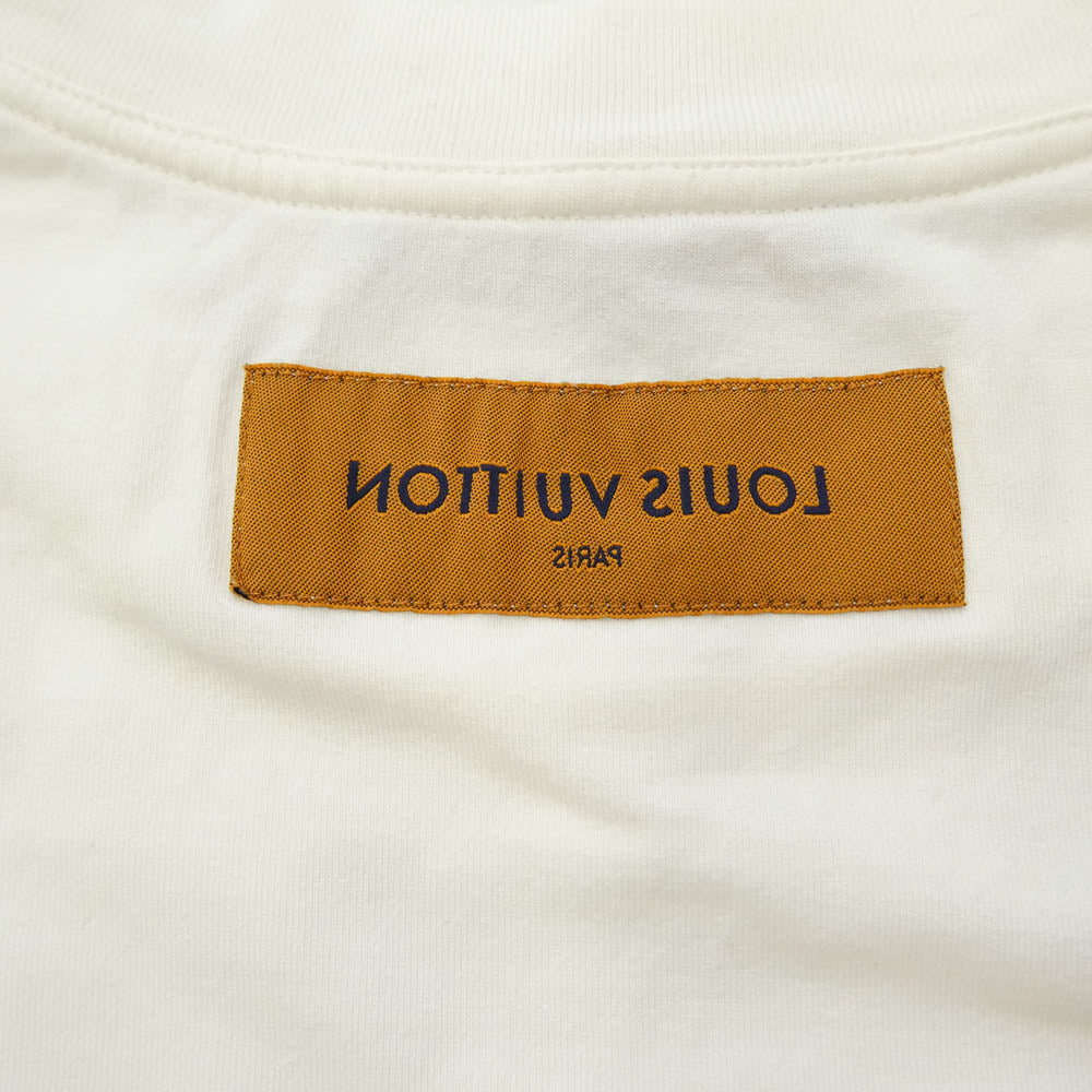 LOUIS VUITTON ルイ・ヴィトン 22AW RM222Q DT3 HNY55W インサイドアウト エンボス LVロゴ Tシャツ 半袖カットソー ホワイト ホワイト系 M【中古】