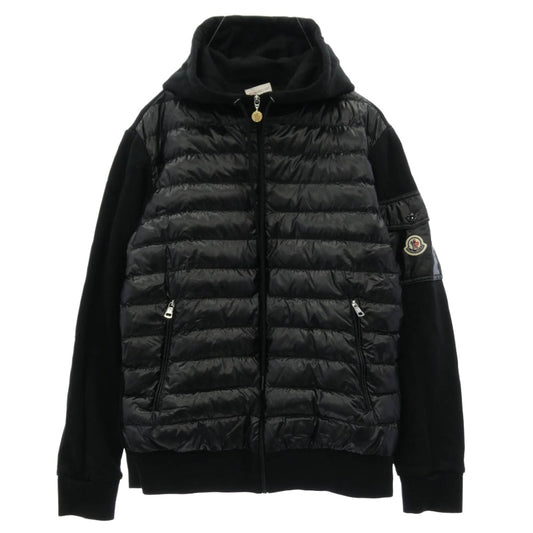 MONCLER モンクレール H10918G00009 809KR モンクレールジャパンタグ MAGLIA CON CAPPUCCIO マグリア コン カプチーオ ダウン切替 ジップアップ パーカー フーディ ブラック系 L【中古】