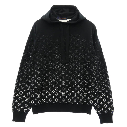LOUIS VUITTON ルイ・ヴィトン 23SS RM231Q USO HNN45W モノグラム グラディエント ジャガード プルオーバーパーカー ブラック系 ホワイト系 L【中古】