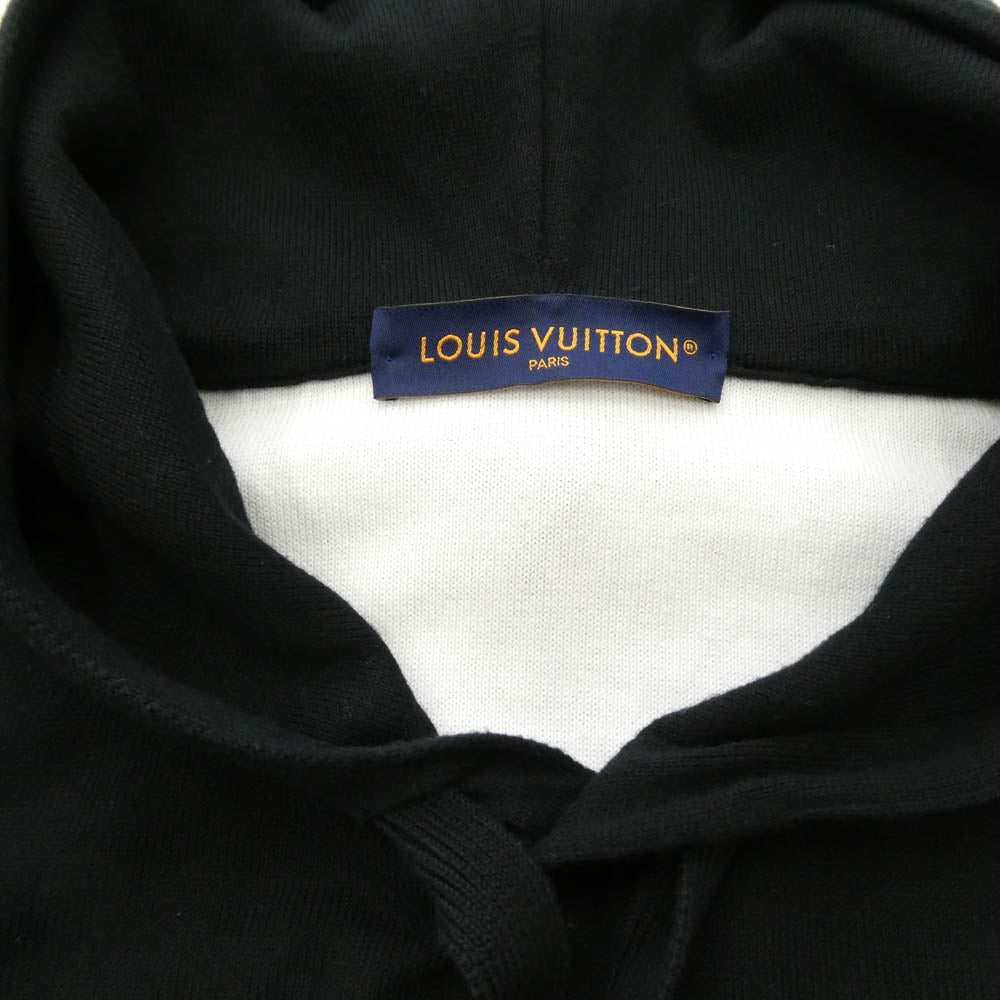 LOUIS VUITTON ルイ・ヴィトン 23SS RM231Q USO HNN45W モノグラム グラディエント ジャガード プルオーバーパーカー ブラック系 ホワイト系 L【中古】