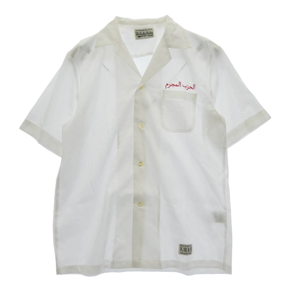 WACKO MARIA ワコマリア 20SS MAFIA SHIRT TYPE-2 50's マフィアシャツ ロゴ プリント オープンカラーシャツ ホワイト系 M【中古】