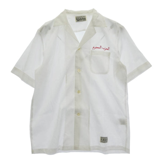 WACKO MARIA ワコマリア 20SS MAFIA SHIRT TYPE-2 50's マフィアシャツ ロゴ プリント オープンカラーシャツ ホワイト系 M【中古】