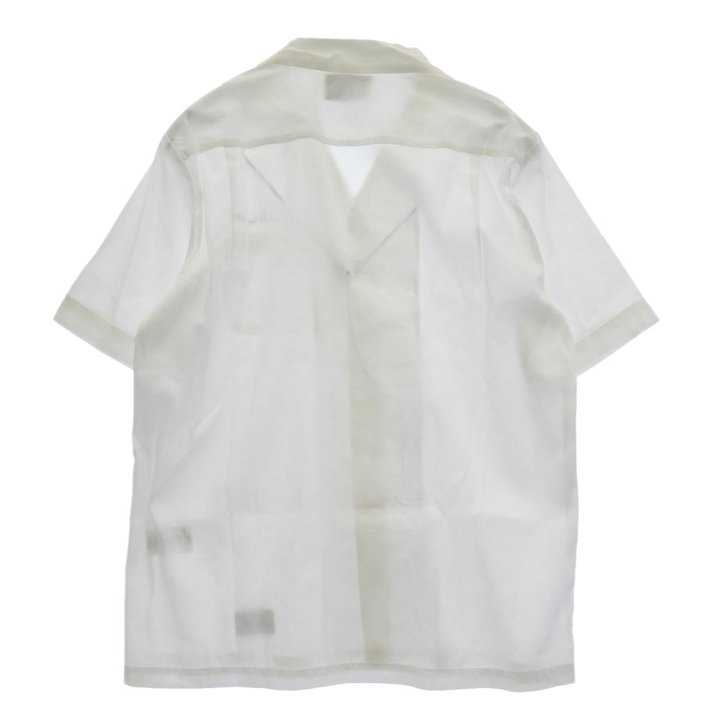 WACKO MARIA ワコマリア 20SS MAFIA SHIRT TYPE-2 50's マフィアシャツ ロゴ プリント オープンカラーシャツ ホワイト系 M【中古】