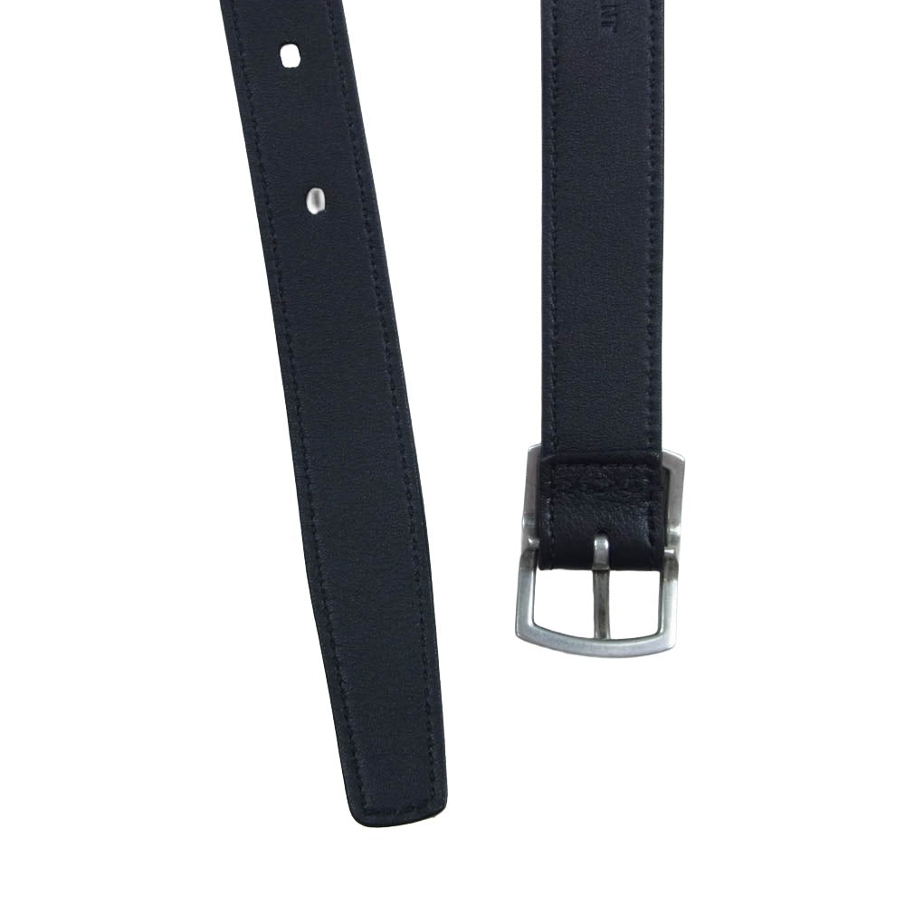 SAINT LAURENT サンローラン GRZ593303 イタリア製 ロゴ刻印 バックル レザー ベルト ブラック系【美品】【中古】