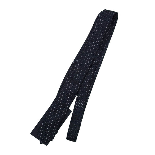 SAINT LAURENT サンローラン 643955 4Y002 マイクロドット シルク ネクタイ ブラック系【美品】【中古】